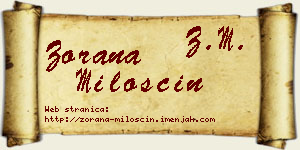 Zorana Miloščin vizit kartica